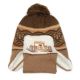 Bundás kötött sapka Race sállal